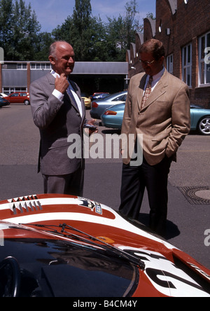 Ferdinand Piëch et Wendelin Wiedeking, Volkswagen VW, Porsche, Portrait, parler Banque D'Images