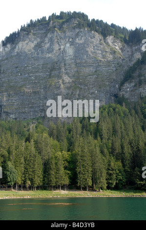 Lac de Montriond Alpes Banque D'Images