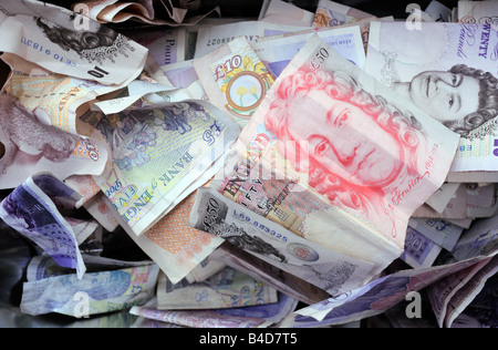 Pas de pile de billets de banque français. Banque D'Images