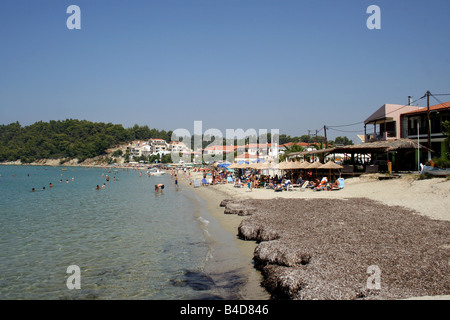 Plage de SIVIRI (NORD). Péninsule de Kassandra. La Chalcidique. Grèce Banque D'Images