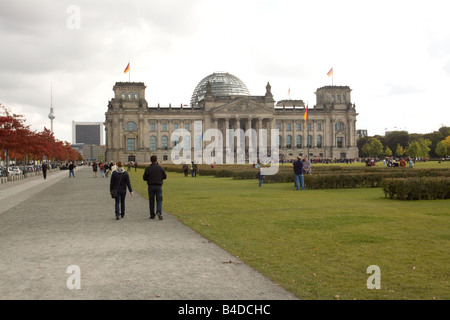 Bâtiment du Parlement allemand Reichstag Berlin Allemagne Banque D'Images