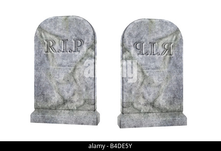 Rendu 3d illustration d'un tombstone grave yard Banque D'Images