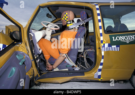 Voiture, la sécurité, les crash tests, petites env., Renault Twingo, 1993, avec airbag Banque D'Images