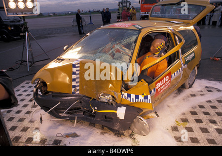 Voiture, la sécurité, les crash tests, petites env., Renault Twingo, 1993, avec airbag Banque D'Images