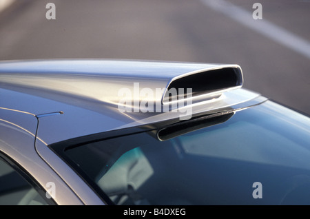 Voiture, Mercedes CLK GTR, roadster, coupé/cabriolet, année modèle 1999, l'argent, vue détaillée Banque D'Images