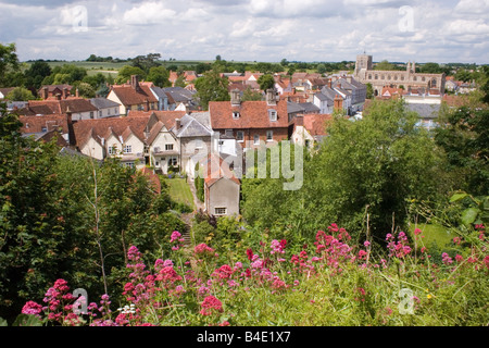 Vue sur la ville médiévale de Clare Suffolk Angleterre Banque D'Images