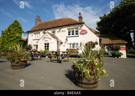 Trois Boussoles Pub près de Canterbury Kent Banque D'Images