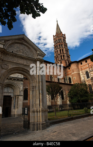 La Basilique St-Sernin, basilique Saint-Sernin, à Toulouse Banque D'Images