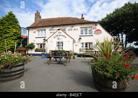 Trois Boussoles Pub près de Canterbury Kent Banque D'Images