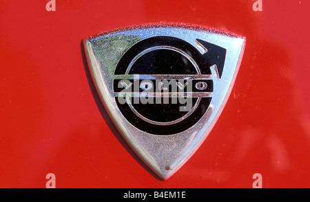 Voiture, Volvo P 1800 S, l'année de modèle 1963, voiture d'époque, années 60, années 60, rouge, coupé, coupé, détails, détails, logo, Technics, tec Banque D'Images