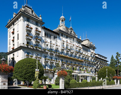 Grand Hotel des Iles Borromees (un paramètre pour l'adieu aux armes d'Hemingway), Stresa, Lac Majeur, Italie Banque D'Images