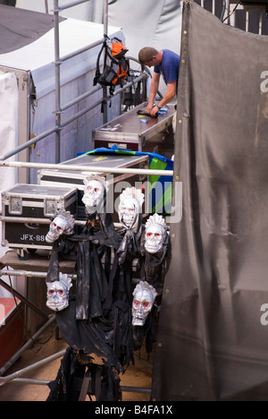 Toros Palma Majorque Backstage Les préparatifs pour une production de Carmina Burana Opéra Monumental Banque D'Images