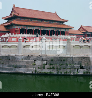 Porte de l'harmonie suprême (hautes exigences (3 étoiles) les hommes) à l'intérieur de la Cité Interdite, Beijing Banque D'Images