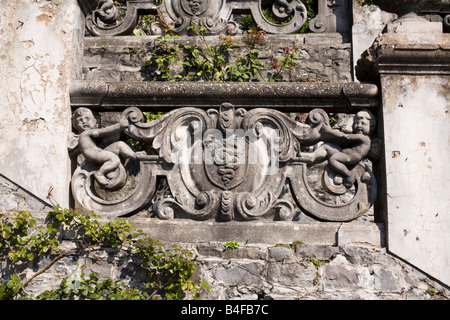 Jardins de la Villa Monastero, Varenna, Italie Banque D'Images