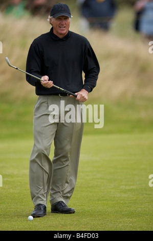 Golfeur Australien Greg Norman au cours de la British Open au Royal Birkdale en 20008, il a ajouté une finition haute Banque D'Images