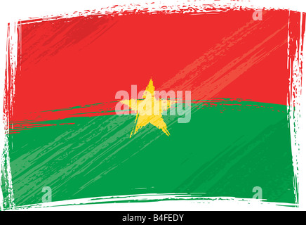 Grunge drapeau Burkina Faso Banque D'Images