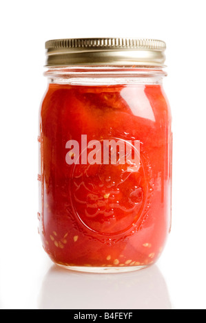 Pot de tomates en conserve Banque D'Images