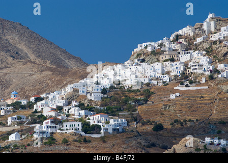 Chora ou Sérifos Ville haute sur l'île grecque de Milos Cyclades Grèce Mer Egée Banque D'Images