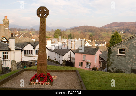 Dimanche du souvenir à Hawkshead Banque D'Images