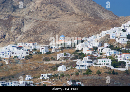 Chora ou Sérifos Ville haute sur l'île grecque de Milos Cyclades Grèce Mer Egée Banque D'Images