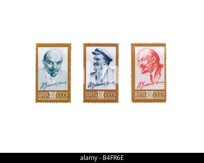 Les timbres de l'URSS (série). Lénine, 1961. Banque D'Images