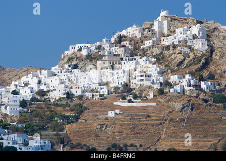 Chora ou Sérifos Ville haute sur l'île grecque de Milos Cyclades Grèce Mer Egée Banque D'Images