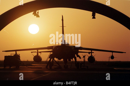 Tornade à Ali Al Salem air base au Koweït Novembre 1998 Banque D'Images