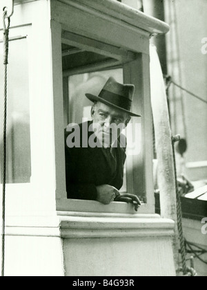 Sir Ernest Shackleton sur le pont de la recherche Septembre 1921 Banque D'Images