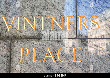 Vintners Place Livery Entrée de l'entreprise Ville de London England Banque D'Images