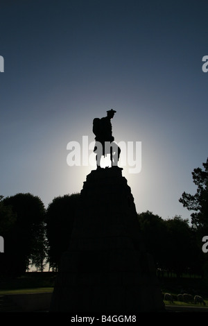 La statue sur la 51e Highland Division Memorial dans le Parc commémoratif de Terre-Neuve à Beaumont-Hamel, France,. Banque D'Images