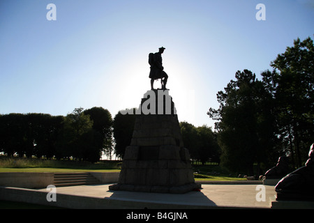 La statue sur la 51e Highland Division Memorial dans le Parc commémoratif de Terre-Neuve à Beaumont-Hamel, France,. Banque D'Images