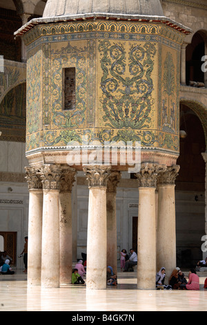 Le dôme de la trésorerie à la mosquée des Omeyyades, Damas, Syrie Banque D'Images