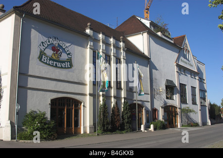 En dehors de Kuchlbauer brasserie à Abensberg Allemagne du Sud qui héberge un musée de l'évolution de la brasserie Banque D'Images