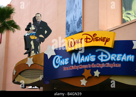 Le rêve d'un homme Walt Disney Hollywood Studios Banque D'Images