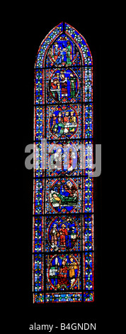 Lyon, Südöstliches Chorfenster Kathedrale Saint-Jean, Banque D'Images
