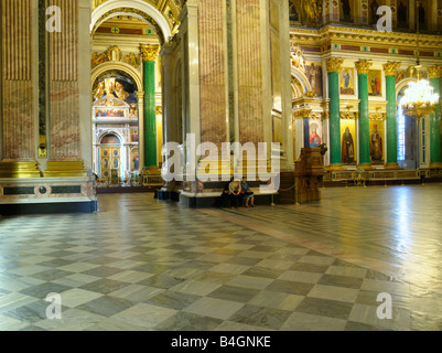 Intérieur de la cathédrale Saint-Isaac, Saint-Pétersbourg, Russie Banque D'Images