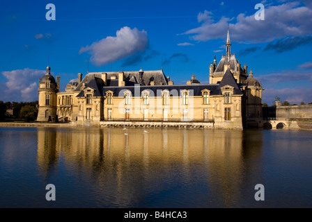 Château de waterfront, Chantilly, Oise, Picardie, France Banque D'Images