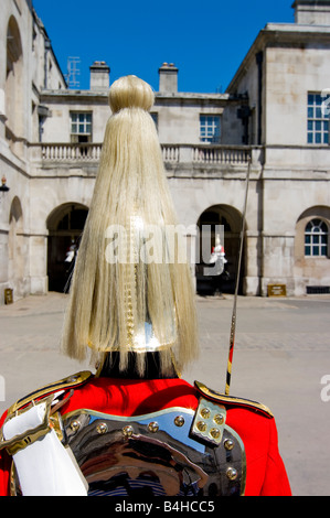 Close-up of guard en uniforme traditionnel London England Banque D'Images