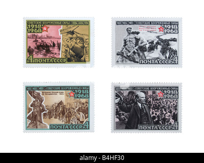 Les timbres de l'URSS (série). L'armée soviétique, 1968 - partie 2. Banque D'Images