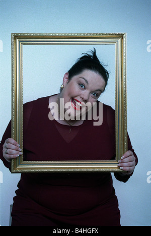 98 septembre l'actrice Lisa Riley qui étoiles dans Emmerdale Farm ITV s cadre photo grâce à la Banque D'Images