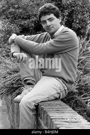 Rowan Atkinson, acteur comique britannique en septembre 1987 Banque D'Images
