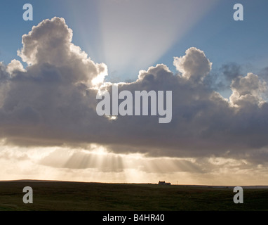 Lumière du soir sur John O' Groats Caithness Highlands écossais Banque D'Images