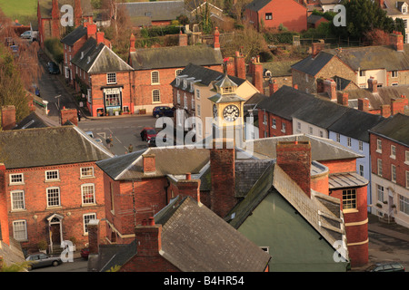 Une partie de la ville de Montgomery. Montgomeryshire, Powys, Pays de Galles. Banque D'Images