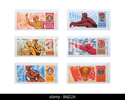 Les timbres de l'URSS (série). 50 ans de VLKSM, 1968. Banque D'Images