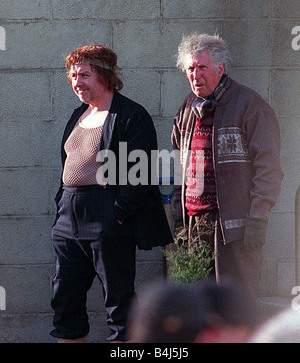 Gregor Fisher et Rikki Fulton au tournage Mars 1998 Banque D'Images