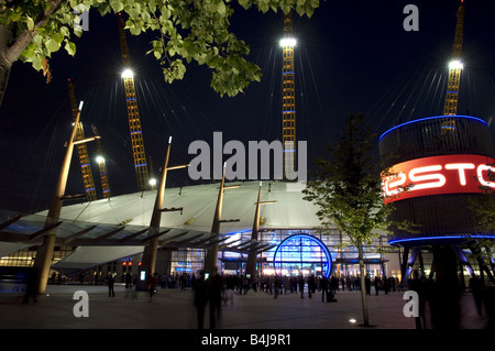 L'O2 Arena de Londres, de nuit Banque D'Images