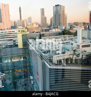 Hotel yokohama japon vues fenêtre Banque D'Images