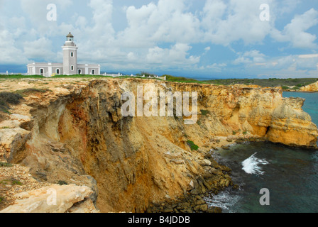 Le phare de Cabo Rojo Los Morillos Porto Rico El Faro Banque D'Images