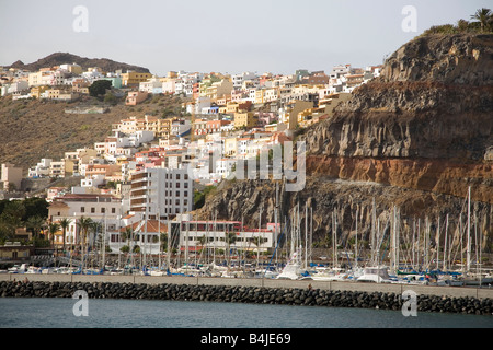 La ville espagnole et du port de San Sebastion sur l'île de La Gomara la deuxième plus petite des îles Canaries Banque D'Images
