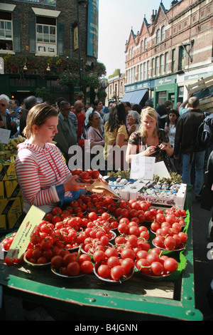 Des tomates pour la vente à Borough Market Borough London England UK Banque D'Images